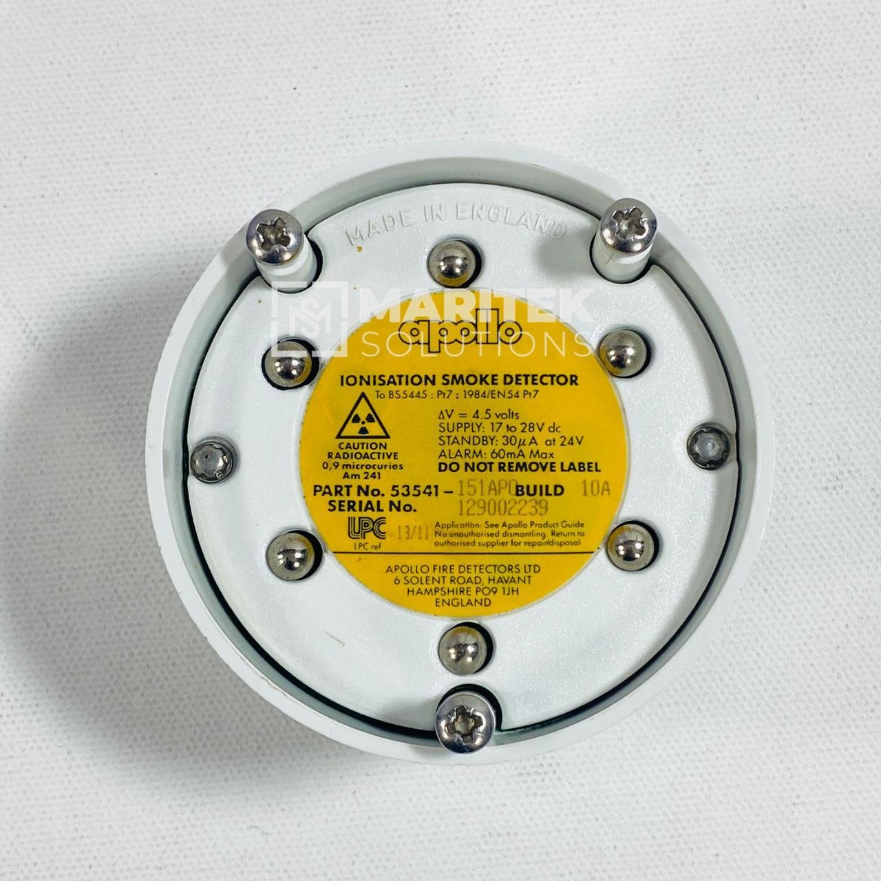 2. 53541-151APO (New) (5) Apollo 53541-151-APO Ionisation Smoke Detector