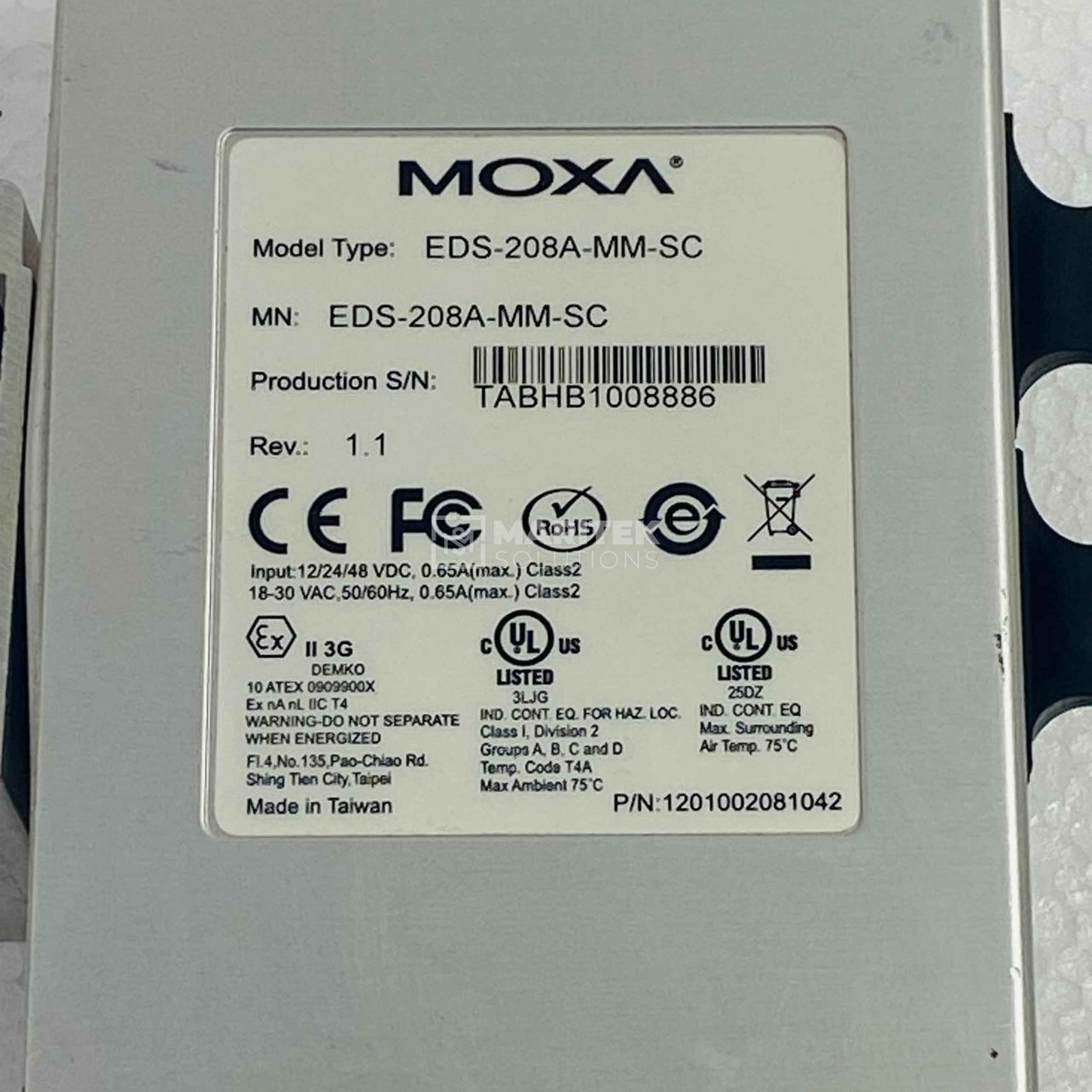 2. EDS-208A-MM-SC (5) Moxa EDS-208A-MM-SC Industrial Ethernet switch