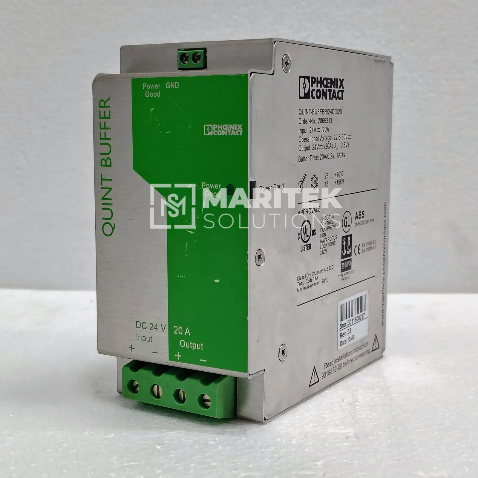 2. QUINT-BUFFER-24DC-20 (4) Phoenix Contact QUINT-BUFFER/24DC/20 (2866213) Buffer module