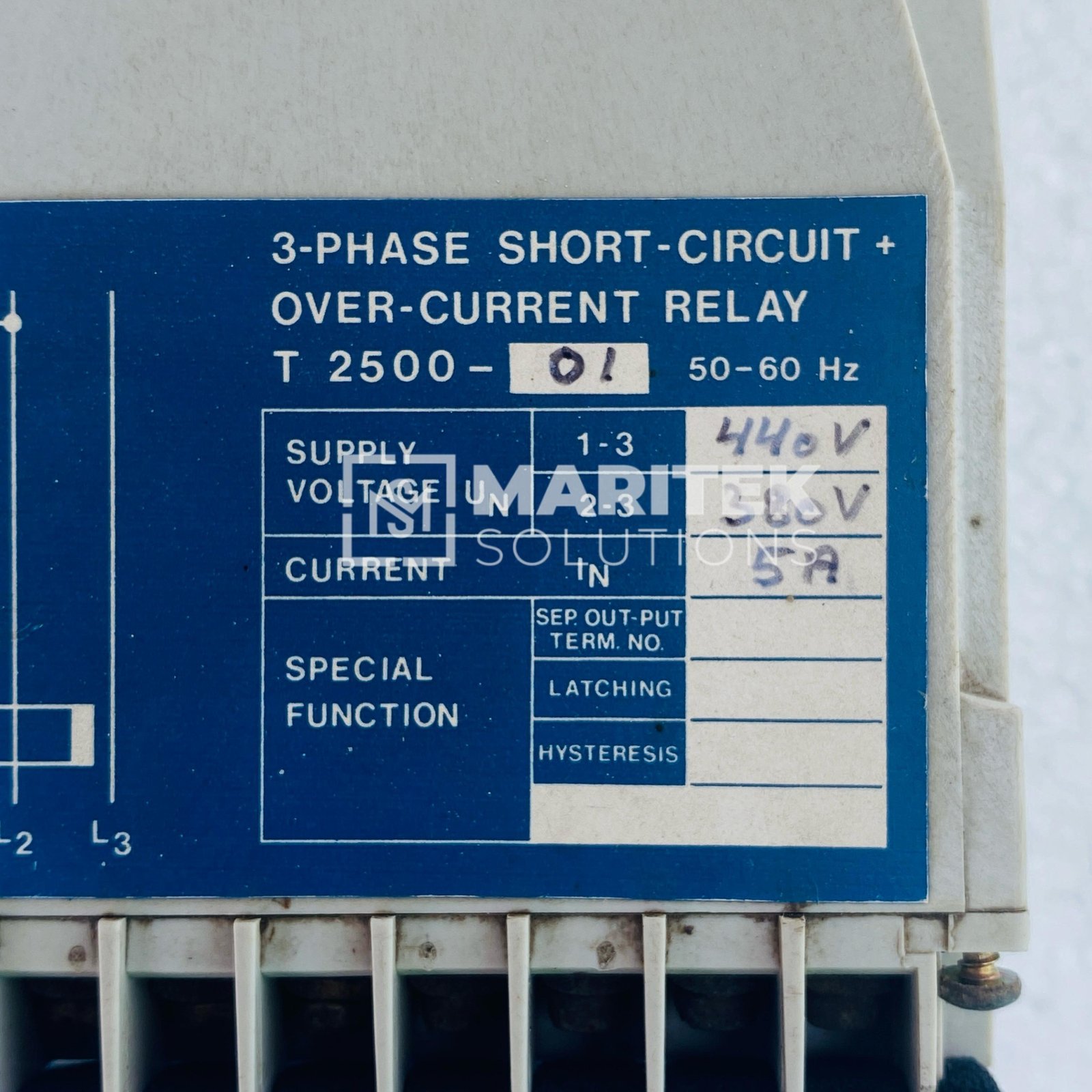 Selco T2500-01 3-phase Short-circuit and overcurrent relay