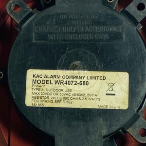KAC Alarm WR4072-680 Manual call point
