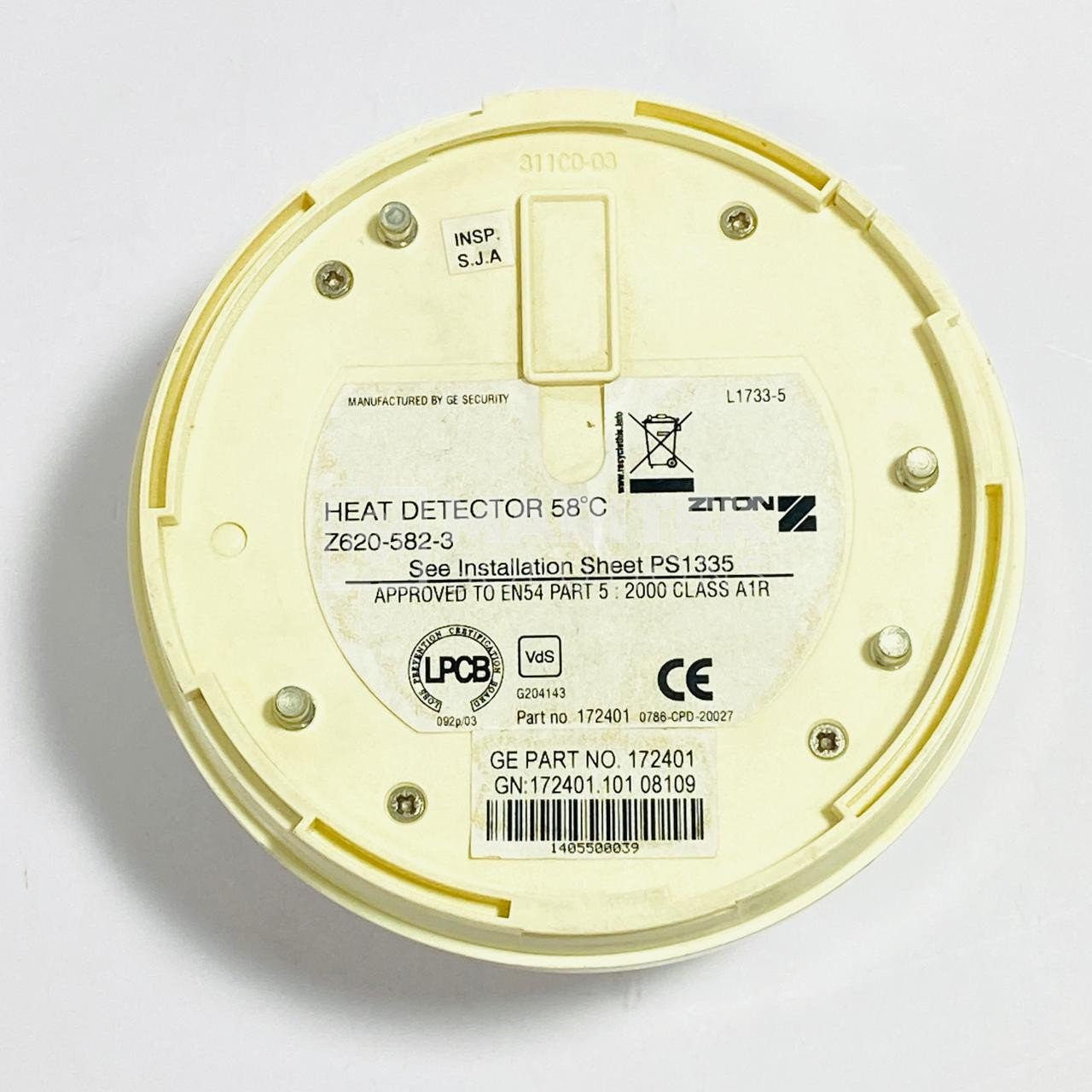 22. Z620-582-3 (New) (5) Ziton Z620-582-3 Conventional Rate-of-Rise Heat Detector
