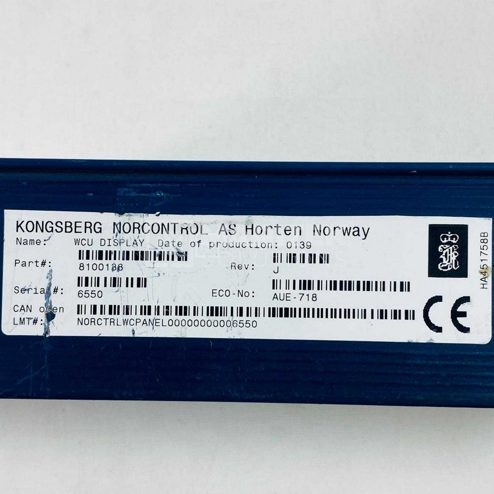 23. WCU 8100138 (4) Norcontrol 8100188 Watch Cabin Unit Display (REV J)