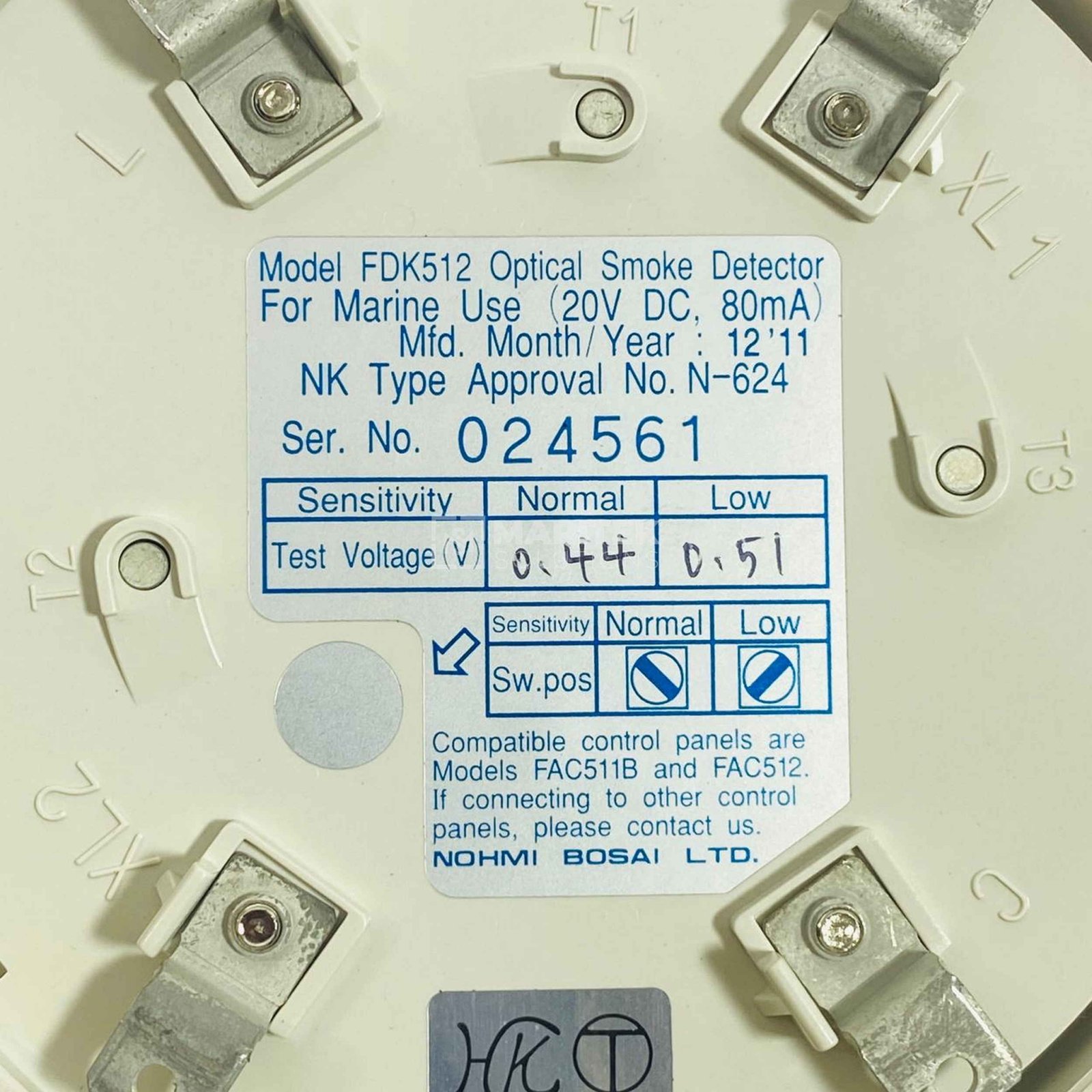3. FDK512 (New) (2) Nohmi Bosai FDK512 Optical Smoke Detector