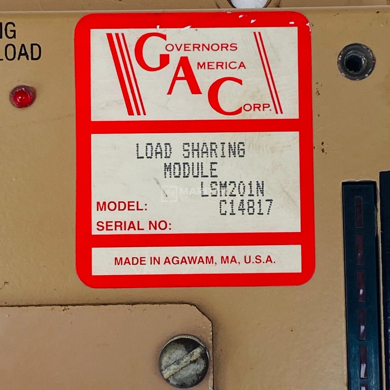 3. LSM201N (1) Governors America Corp LSM201N Load Sharing Module