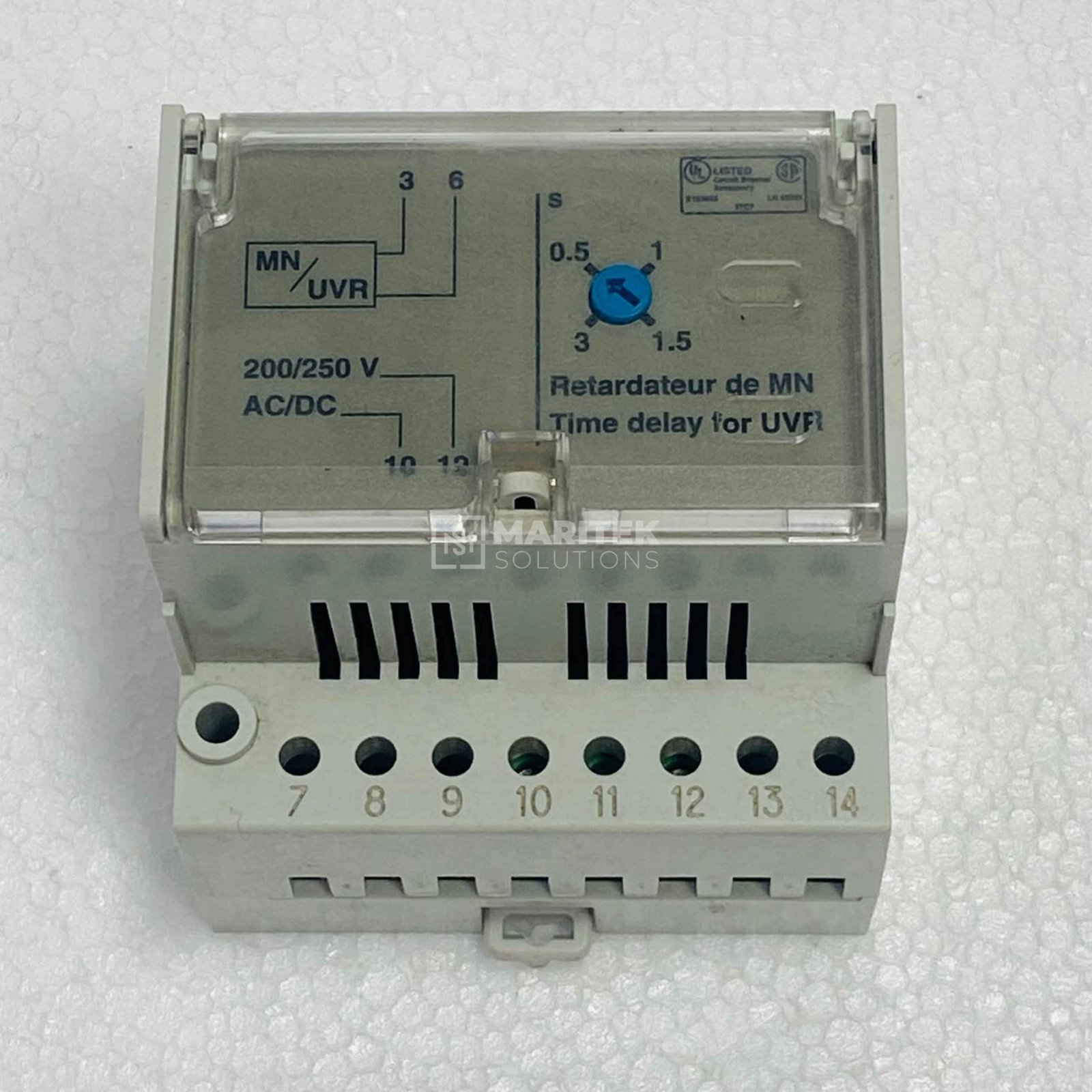 3. MNR 200-250V (New) (4) Merlin Gerin 33682 Masterpact Adjustable Time Delay Relay