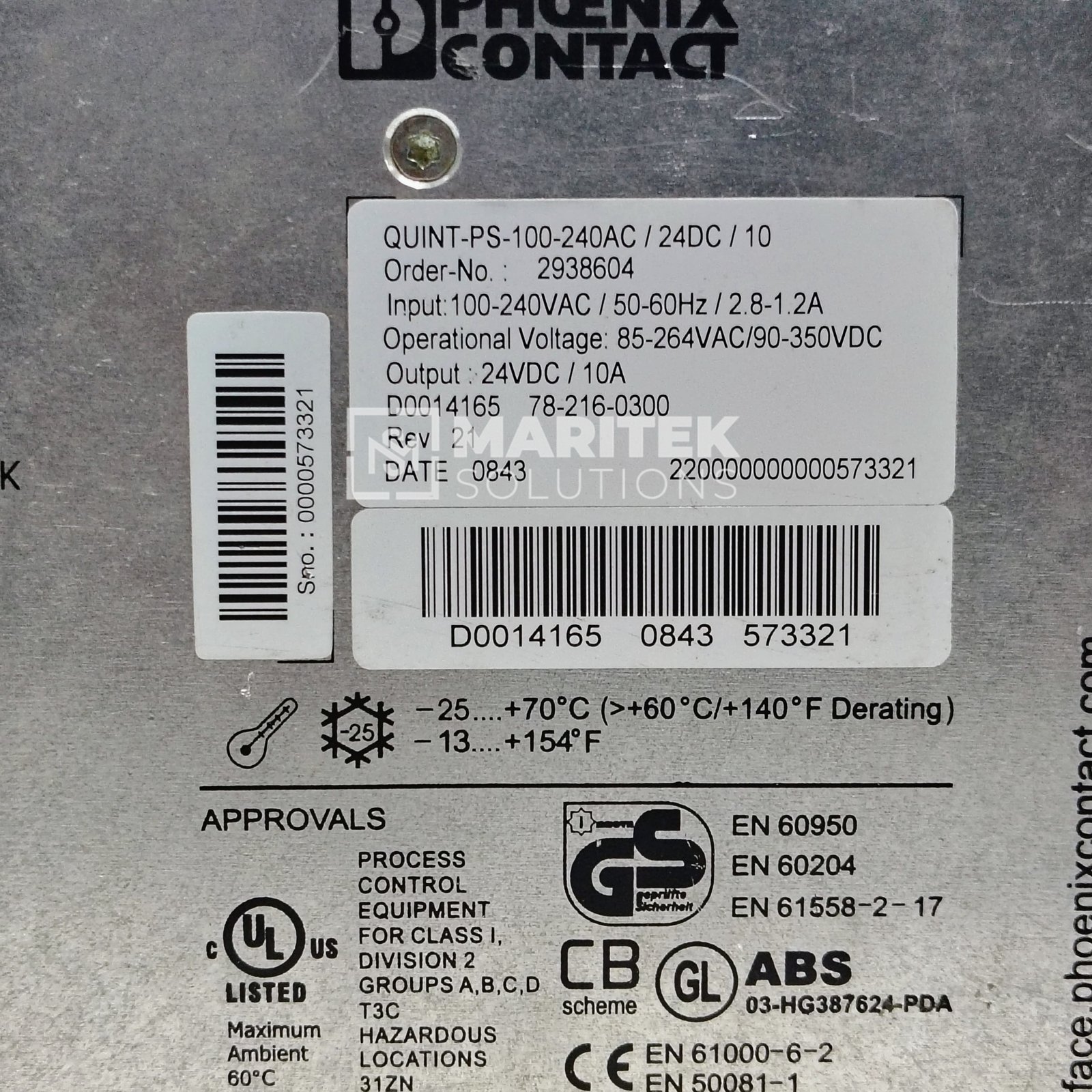 3. QUINT-PS-100-240AC – 24DC – 10 (8) Phoenix Contact QUINT-PS-100-240AC/24DC/10 (2938604) Power supply unit
