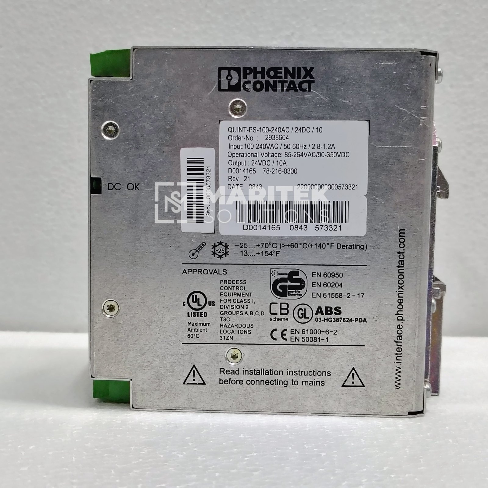 3. QUINT-PS-100-240AC – 24DC – 10 (9) Phoenix Contact QUINT-PS-100-240AC/24DC/10 (2938604) Power supply unit