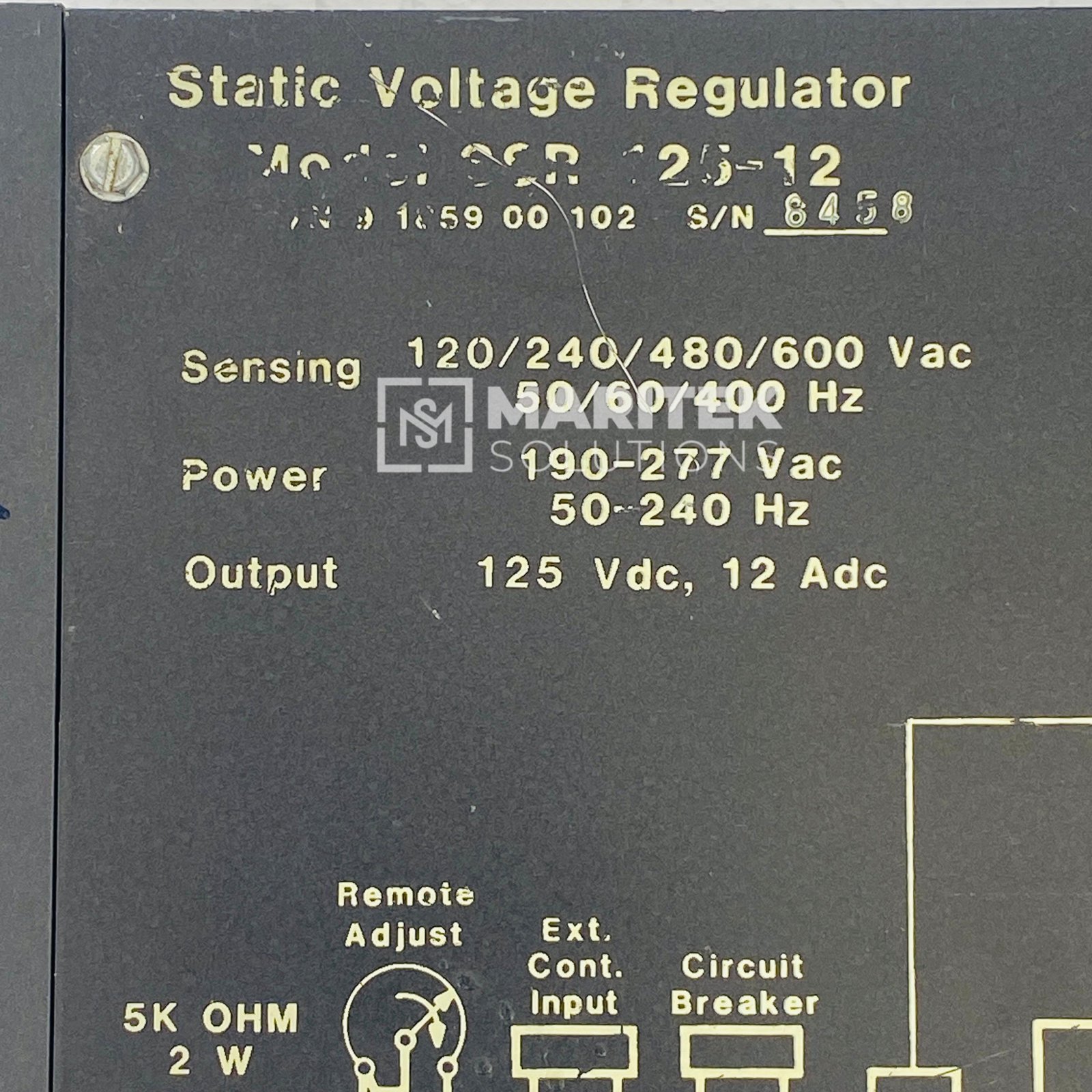 3. SSR 125-12 (1) Basler Electric SSR 125-12 Static Voltage Regulator