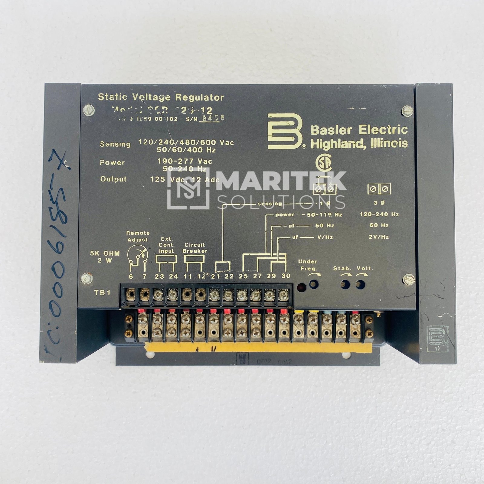 3. SSR 125-12 (2) Basler Electric SSR 125-12 Static Voltage Regulator