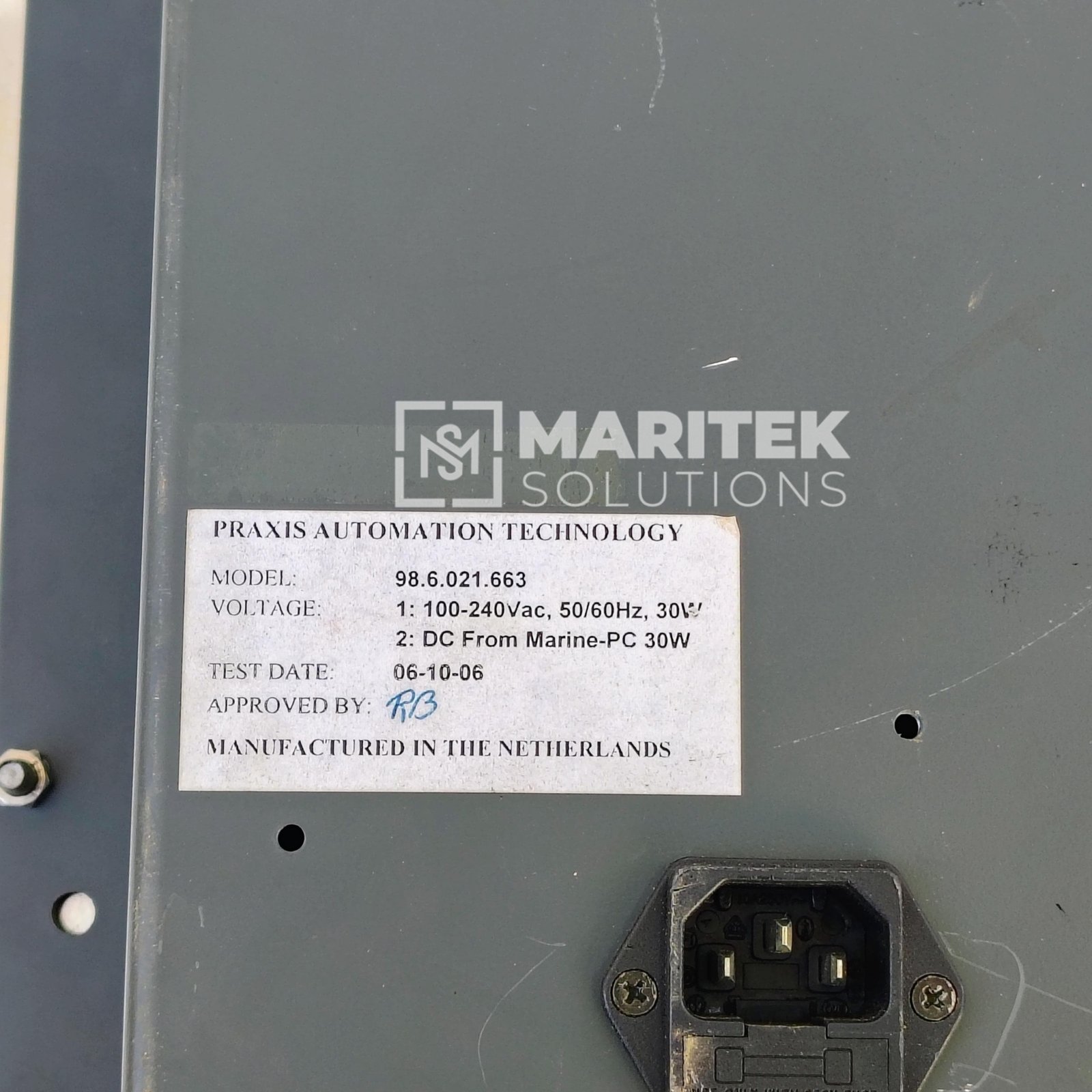 30. 98.6.021.663 (4) Praxis Automation 15″ TFT Display (98.6.021.663)