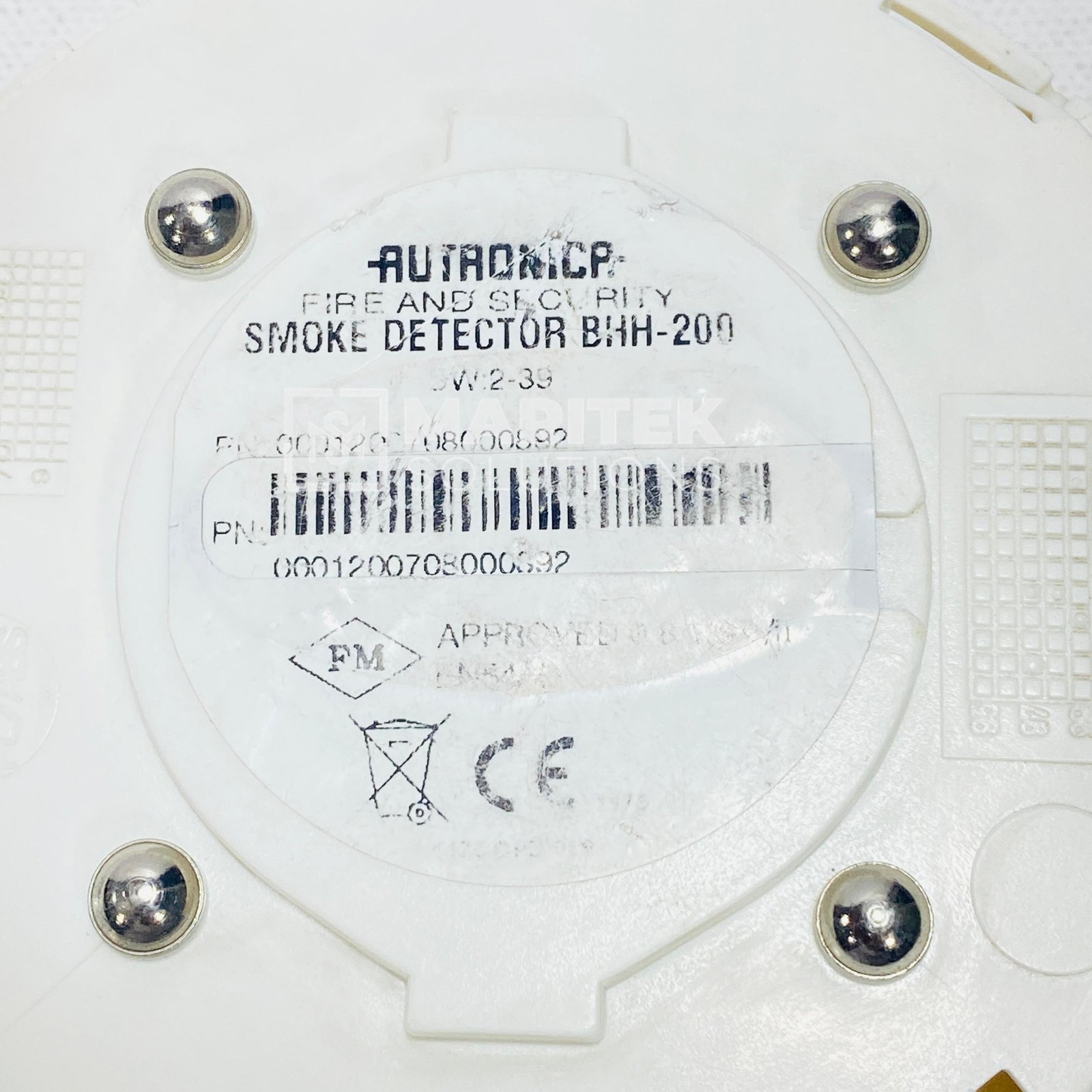 4. BHH-200 (2) Autronica BHH-200 Smoke detector