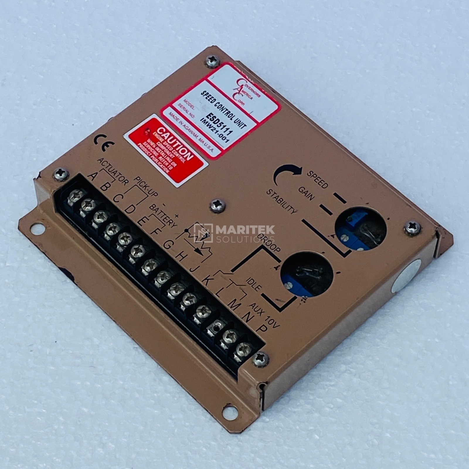 4. ESD5111 (4) Governors America Corp ESD5111 Analog speed control unit