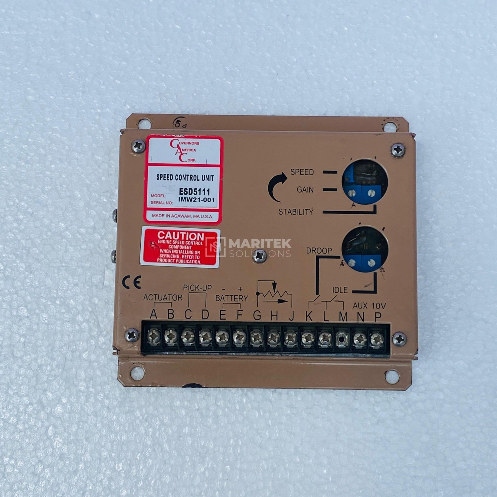4. ESD5111 (5) Governors America Corp ESD5111 Analog speed control unit