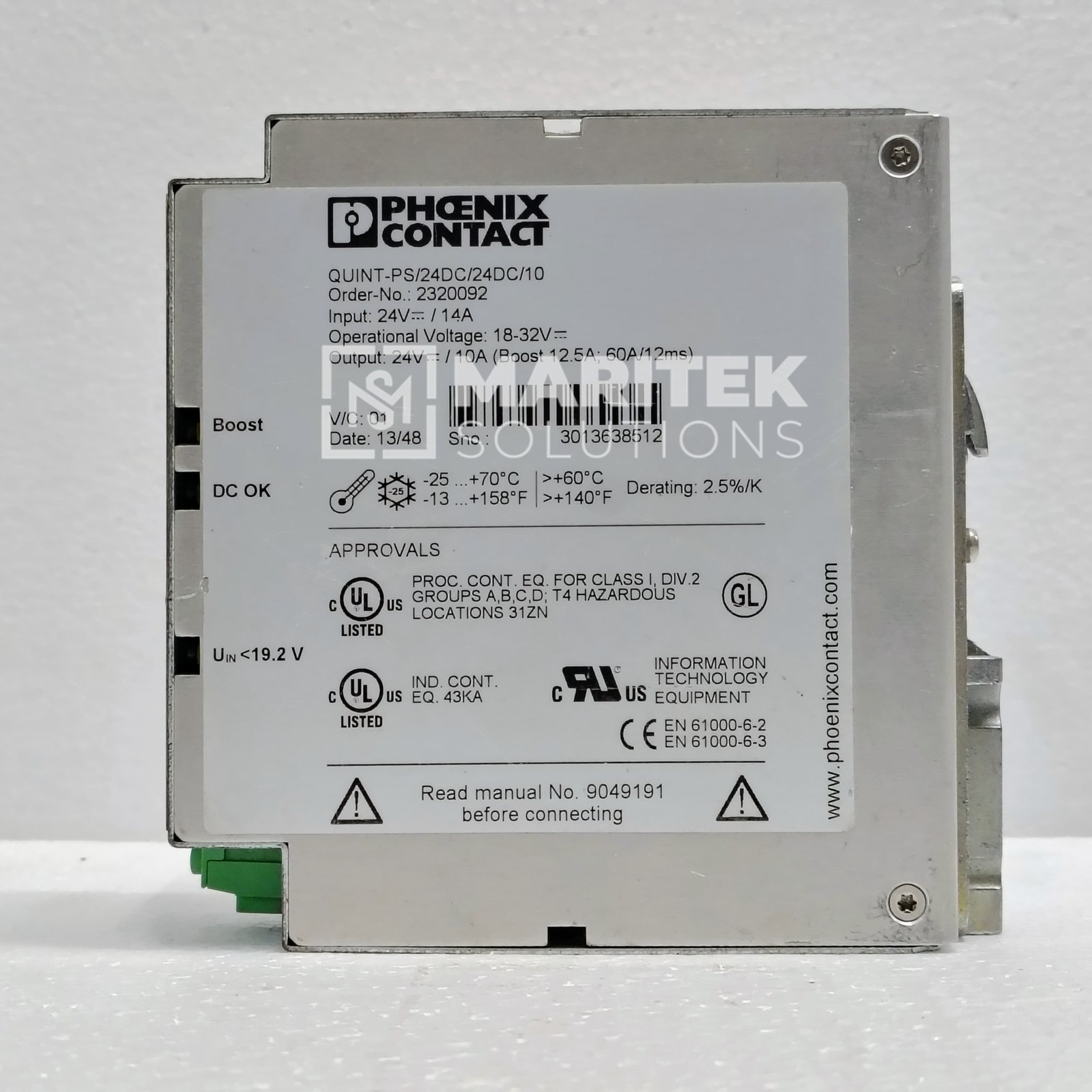 4. QUINT-PS-24DC-24DC-10 (3) Phoenix Contact QUINT-PS/24DC/24DC/10 (2320092) Buffer module