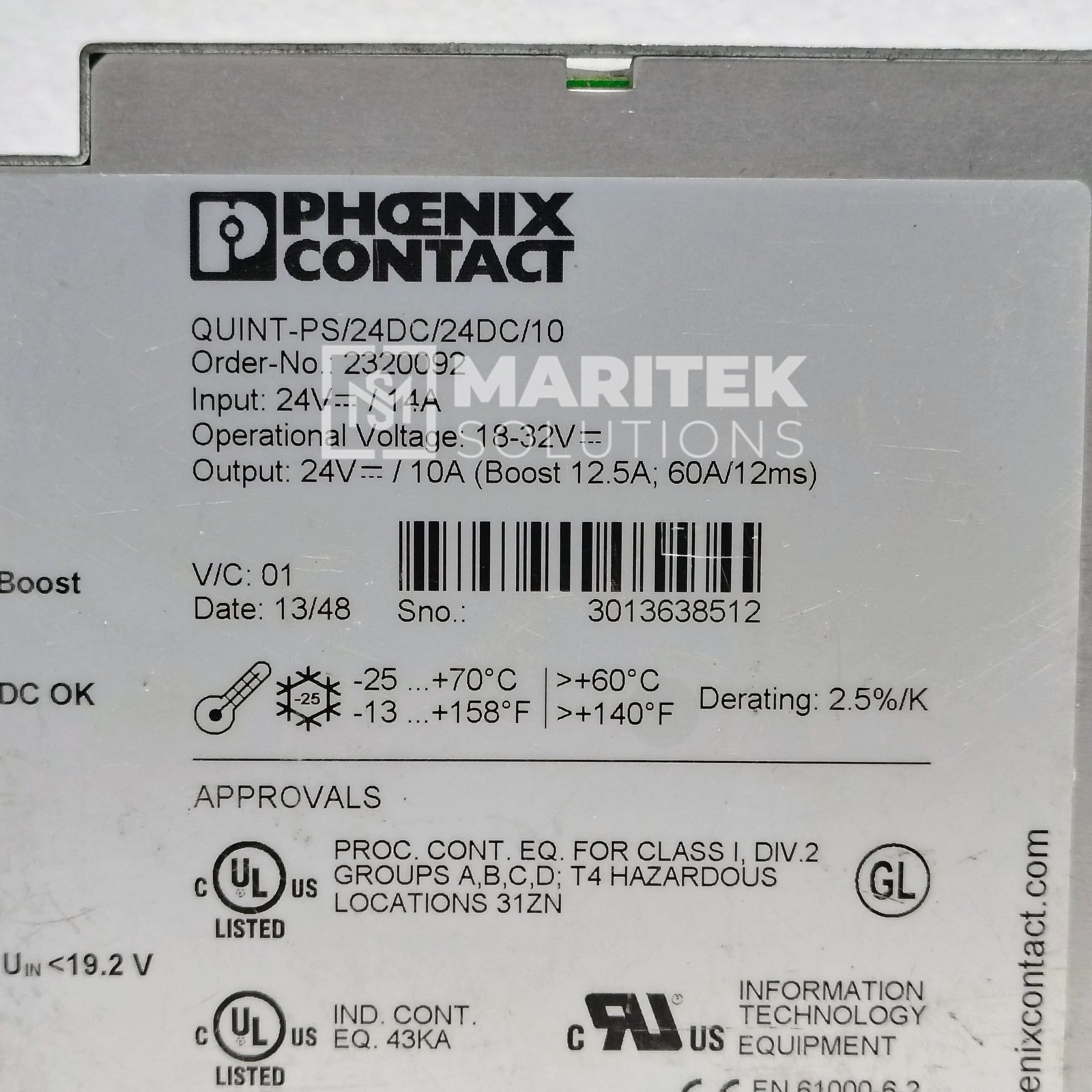 4. QUINT-PS-24DC-24DC-10 (4) Phoenix Contact QUINT-PS/24DC/24DC/10 (2320092) Buffer module