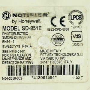 Notifier SD-851E Photoelectric Smoke Detector
