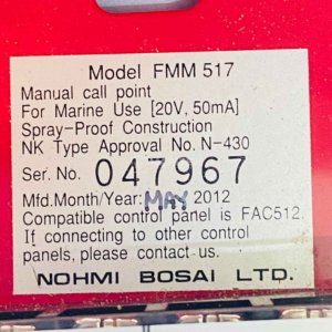 Nohmi Bosai FMM 517 Manual call point