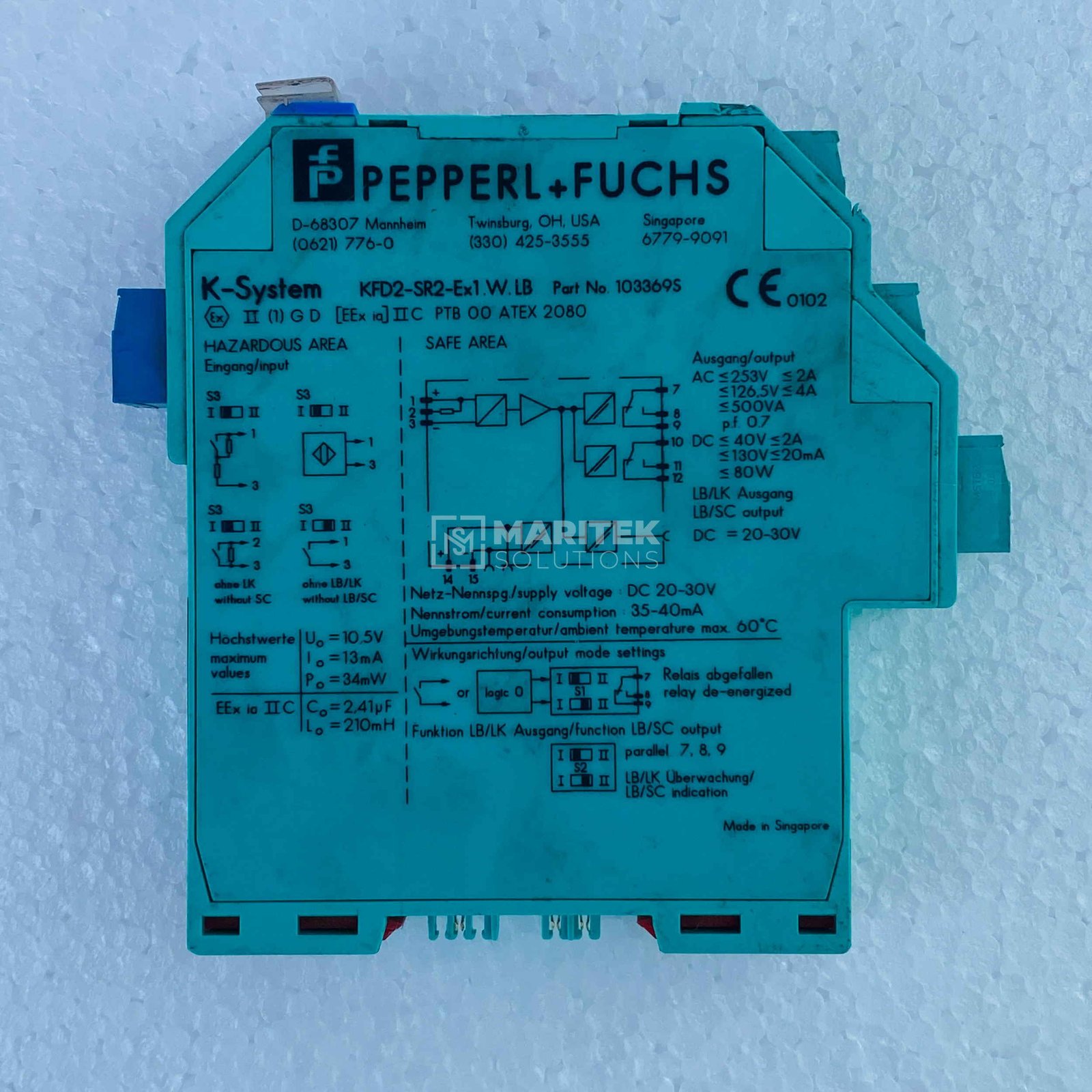 5. KFD2-SR2-Ex1.W (4) Pepperl+Fuchs KFD2-SR2-Ex1.W.LB Switch Amplifier (103369S)