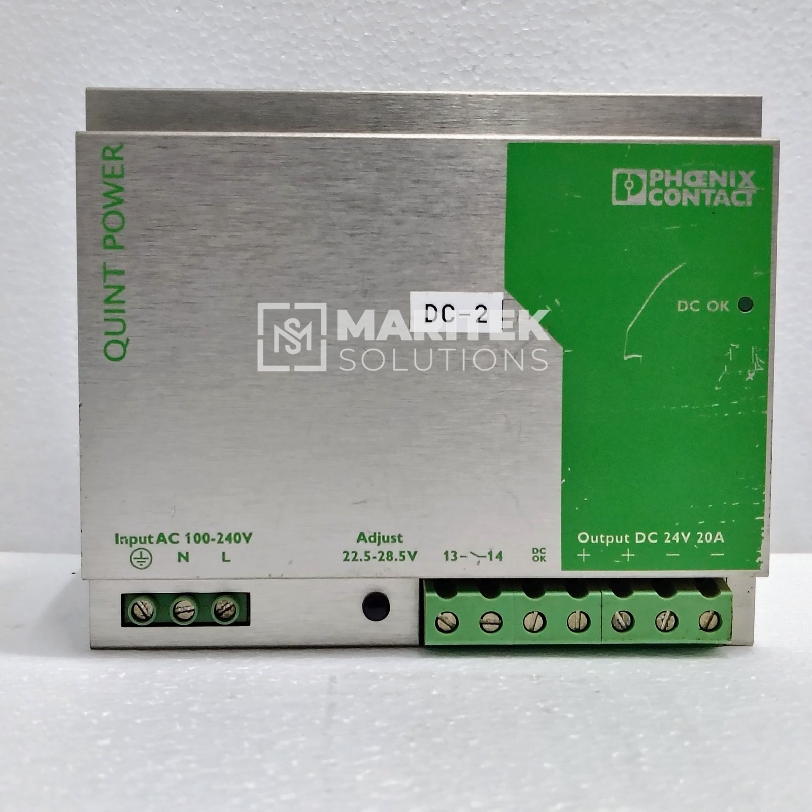 5. QUINT-PS-100-240AC – 24DC – 20A (1) Phoenix Contact QUINT PS-100-240AC/24DC/20A POWER DIN rail power supply unit