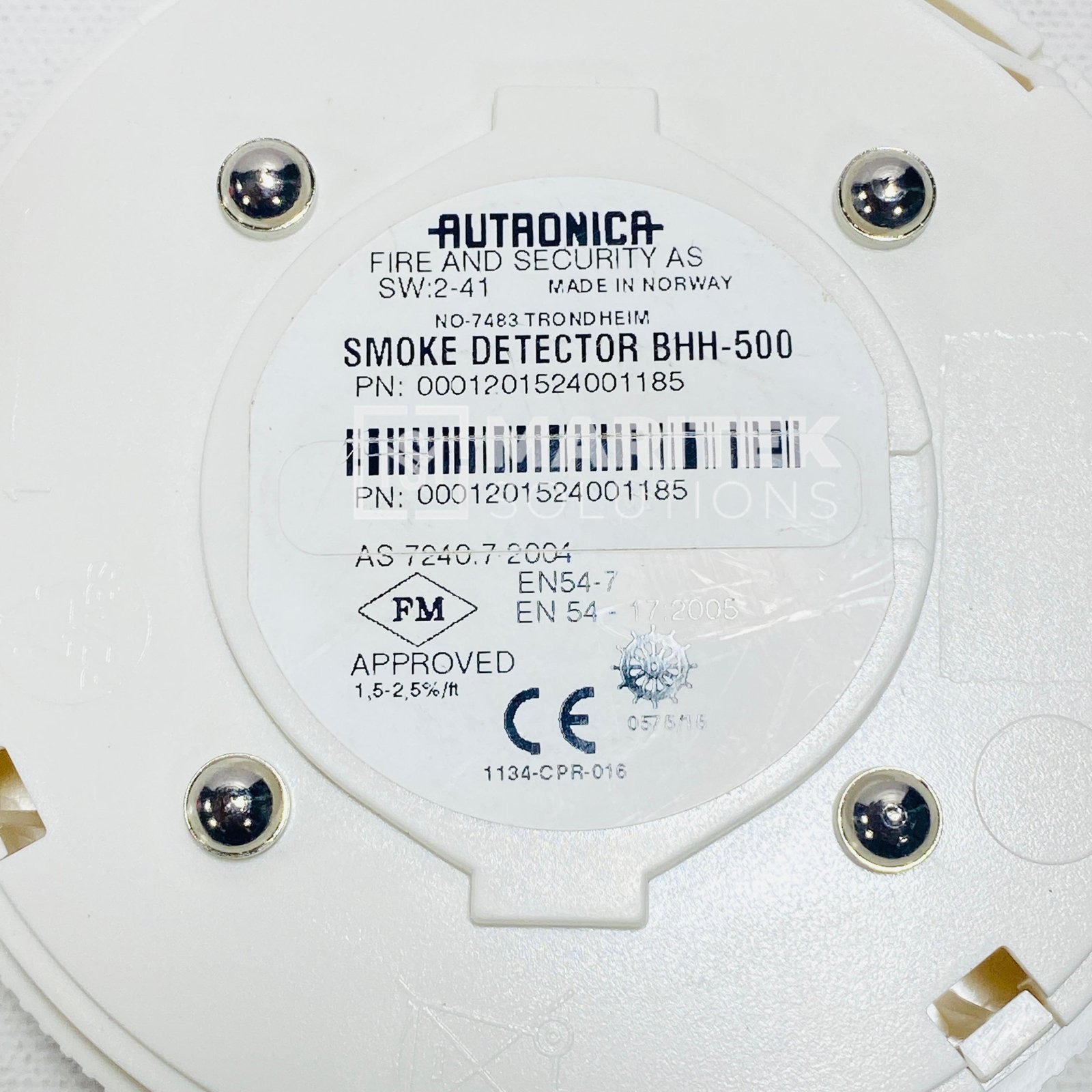 6. BHH-500 (1) Autronica BHH-500 Optical Smoke Detector