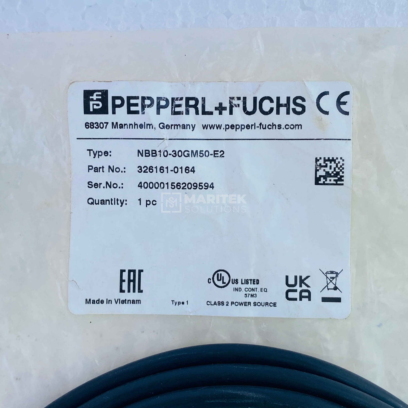 7. NBB10-30GM50-E2 (5) Pepperl+Fuchs NBB10-30GM50-E2 Inductive proximity sensor (326161-0164)