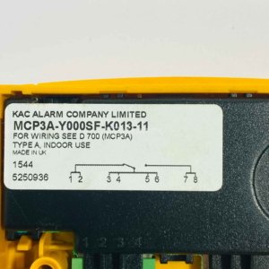 KAC Alarm MCP3A-Y000SF-K013-11 Manual call point