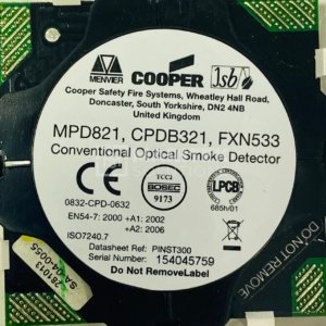Cooper MPD821, CPDB321, FXN533 Safety Fire Systems conventional optical smoke detector