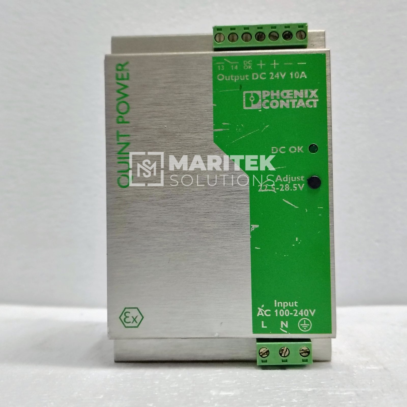 9. QUINT-PS-100-240AC – 24DC-10 – EX (1) Phoenix Contact QUINT-PS-100-240AC/24DC/10/EX DIN rail power supply unit (2938866)