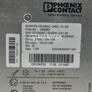 Phoenix Contact QUINT-PS-100-240AC/24DC/10/EX DIN rail power supply unit (2938866)