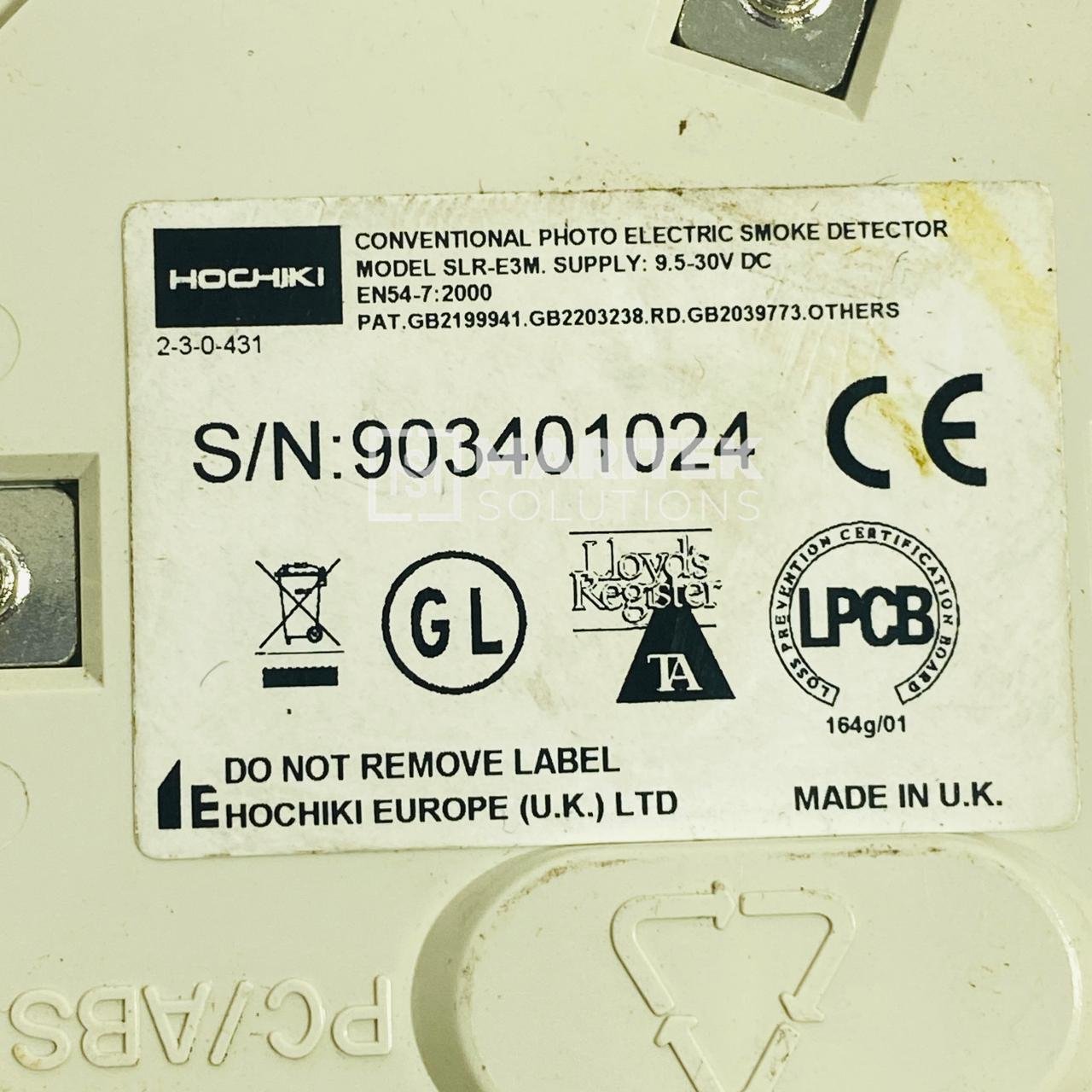 9. SLR-E3M (2) Hochiki SLR-E3M Conventional photoelectric smoke detector