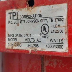 TPI Corporation ICH-240C Portable electric fan heater