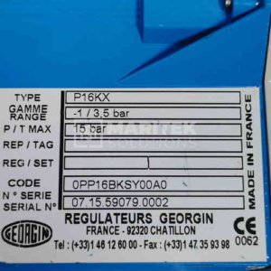 Georgin P16KX Pressure switch