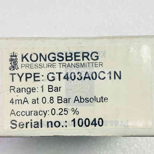 13. GT403A0C1N (4) Kongsberg GT403A0C1N Pressure transmitter