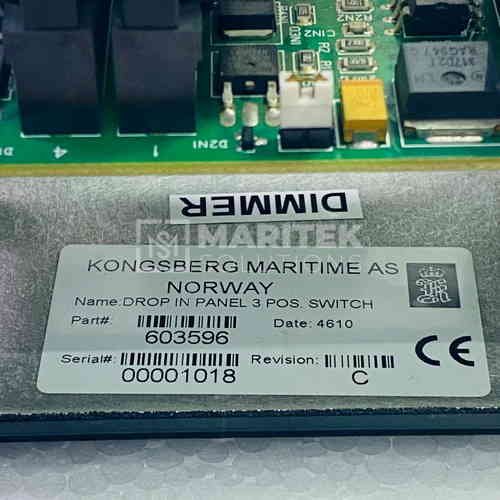 53. 603596 (2) Kongsberg Maritime AS 603596 Drop IN PANEL 3 POS. SWITCH