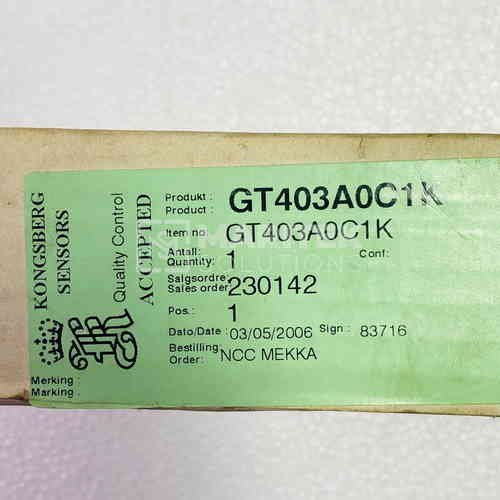 2. GT403A0C1K (5) Kongsberg GT403A0C1K Pressure transmitter