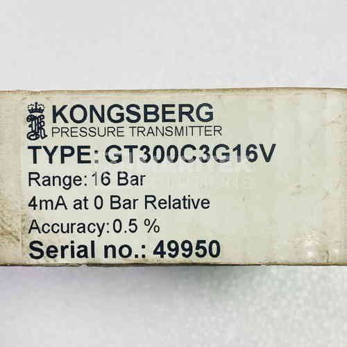 22. GT300C3G16V (5) Kongsberg GT300C3G16V Pressure Transmitter