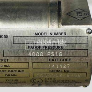 Barksdale 425X-12 Pressure transducer (Range 0-2000 PSI)