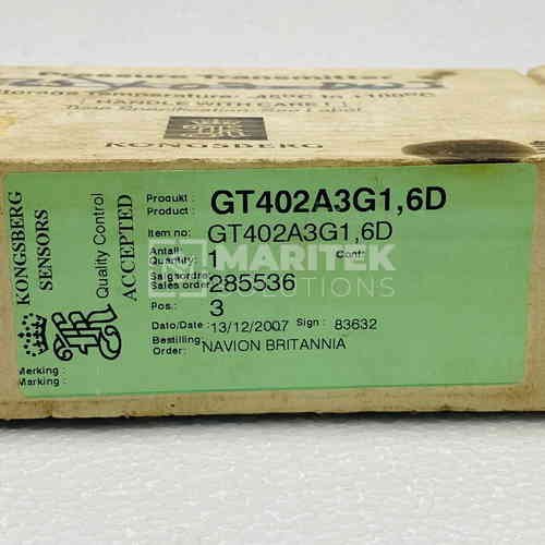 6. GT402A3G1,6D (5) Kongsberg GT402A3G1,6D Pressure transmitter