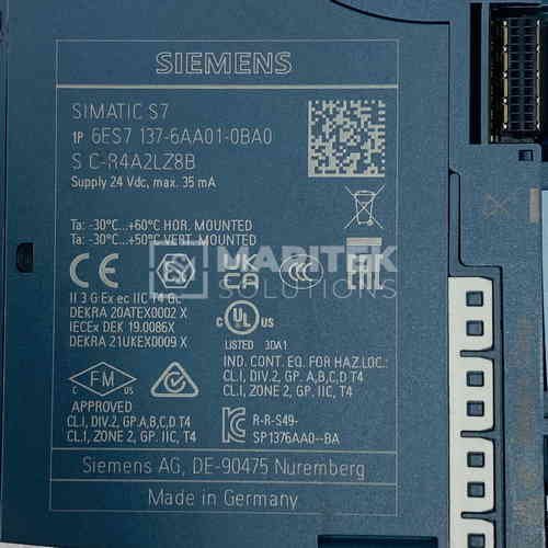 6ES7 137-6AA01-0BA0 (2) Siemens 6ES7 137-6AA01-0BA0 Digital Input Module (S C-R4A2LZ8B)