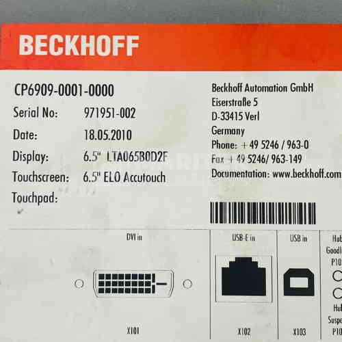 CP6909-0001-0000 (3) Beckhoff CP6909-0001-0000 Built-in Control Panel