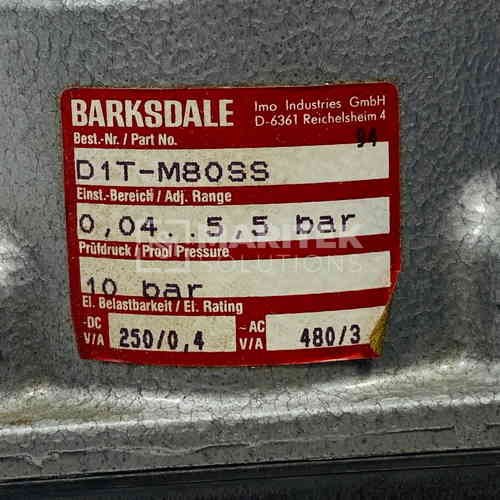 D1T-M80SS(Range 0.04 to 5.5 bar) (4) Barksdale D1T-M80SS Mechanical diaphragm pressure switch (Range 0.04 to 5.5 bar)