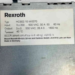 Rexroth HCS02.1E-W0070 Servo drive module