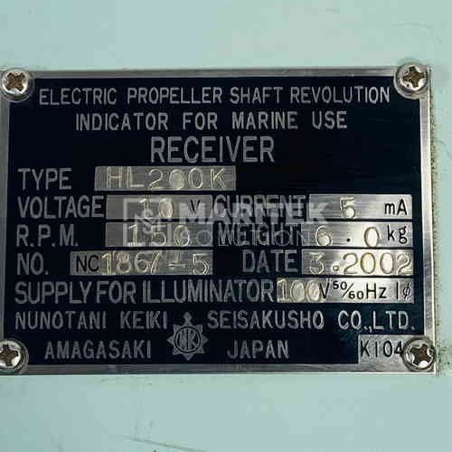 HL200K (4) Nunotani Keiki HL-200K Electric Propeller Shaft Revolution Indicator Receiver