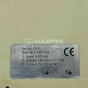 Pondus Instruments IXP50-1011 Current-to-Pressure converter