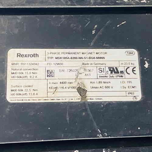 MSK100A-0200-NN-S1-BG0-NNNN (5) Rexroth MSK100A-0200-NN-S1-BG0-NNNN 3-phase permanent magnet motor