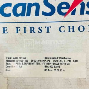 Scansense PS-2120 Pressure Transmitter (Range 0-450bar)