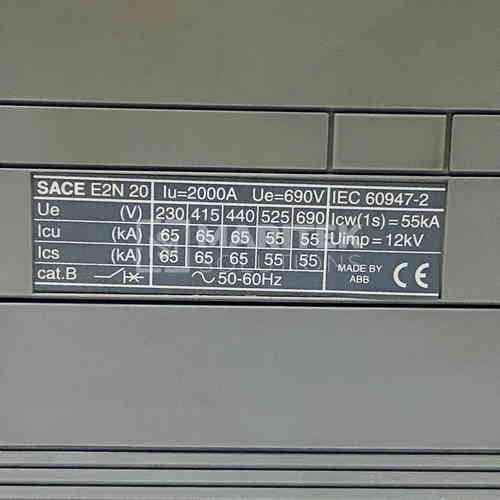 Sace Emax X2 (3) ABB SACE Emax E2 Air circuit breaker
