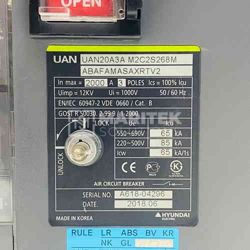UAN20A3A M2C2S268M (1) Hyundai Electric UAN20A3A M2C2S268M Air Circuit Breaker