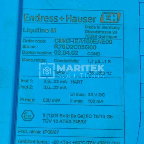 WhatsApp Image 2026-08-07 at 2.36.39 PM Endress+Hauser Liquiline CM42-IEA100EAE09 Conductivity transmitter